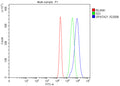 Flow Cytometry analysis of RT4 cells using anti-SPATA21 antibody. Overlay histogram showing RT4 cells stained with (Blue line). To facilitate intracellular staining, cells were fixed with 4% paraformaldehyde and permeabilized with permeabilization buffer. The cells were blocked with 10% normal goat serum. And then incubated with rabbit anti-SPATA21 antibody (1 ug/million cells) for 30 min at 20oC.