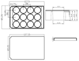 12 Well Glass Bottom Plates – P12-1.5H-N and P12-1.5P dimension drawing
