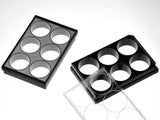 6 Well Glass Bottom Plates – P06-1.5H-N, 6-well plate with black frame