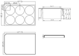 6 Well Glass Bottom Plates – P06-1.5H-N dimension drawing