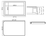 Single Well Glass Bottom Plates – P01-1.5H dimension drawing