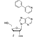 9-(3-Deoxy-3-fluoro-β-D-ribofuranosyl)-6-(5-phenylpyridin-3-yl)purine – Figure 1 of 1