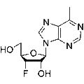9-(3-Deoxy-3-fluoro-β-D-ribofuranosyl)-6-methyl-9H-purine – Figure 1 of 1