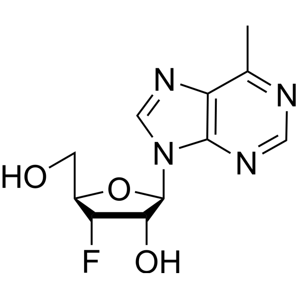 9-(3-Deoxy-3-fluoro-β-D-ribofuranosyl)-6-methyl-9H-purine – Figure 1 of 1