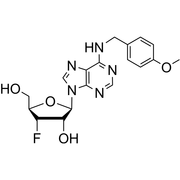 3'-Deoxy-3'-fluoro-xylo-N6-(p-methoxybenzyl)adenosine – Figure 1 of 1