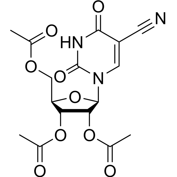 2',3',5'-Tri-O-acetyl-5-cyanouridine – Figure 1 of 1