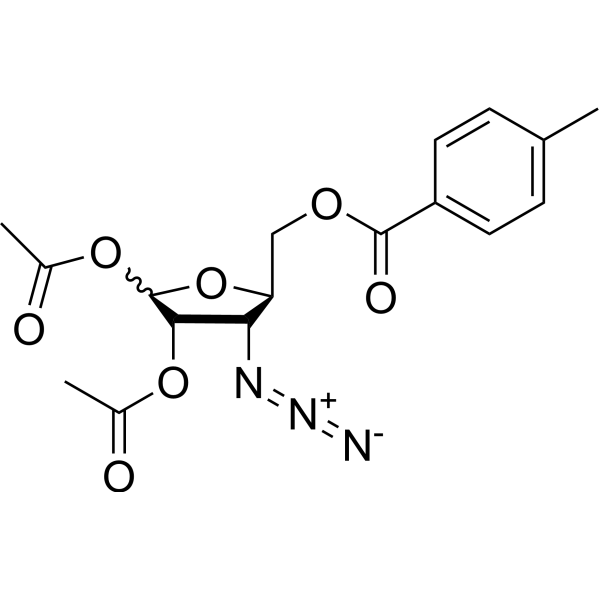 1,2-Di-O-acetyl-3-azido-3-deoxy-5-O-(4-methyl) benzoyl-L-ribofuranose – Figure 1 of 1