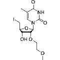 5'-Deoxy-5'-iodo-2'-O-(2-methoxyethyl)-5-methyluridine – Figure 1 of 1