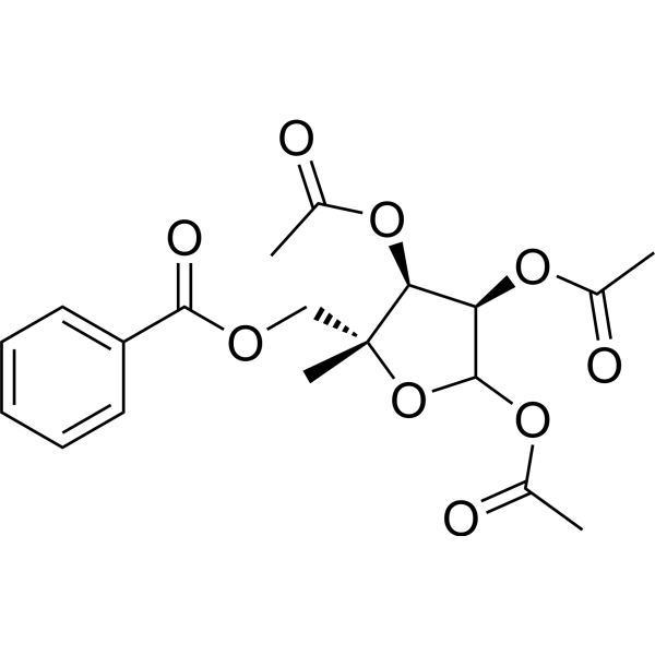 5-O-Benzoyl-1,2,3-tri-O-acetyl-4-C-methyl-D-ribofuranose – Figure 1 of 1