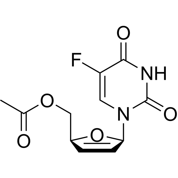 5'-O-Acetyl-2',3'-dideoxy-2',3'-didehydro-5-fluoro-uridine – Figure 1 of 1