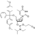 1-(2'-Deoxy-5'-O-DMT-2'-fluoro-b-D-arabinofuranosyl)thymine 3'-CE phosphoramidite – Figure 1 of 1