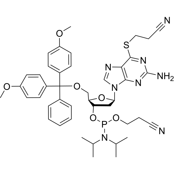 6-S-(2-Cyanoethyl)-2'-deoxy-5'-O-DMTr-6-thioguanosine 3'-CED phosphoramidite – Figure 1 of 1