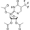 2',3',5'-Tri-O-acetyl-5-(trifluoromethyl)uridine – Figure 1 of 1