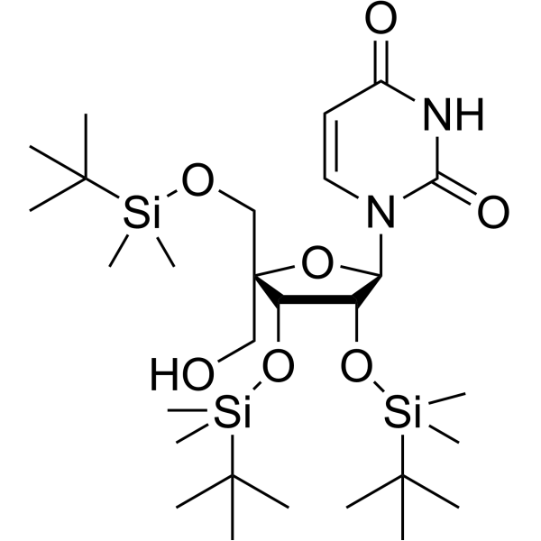 2',3',5'-Tri-O-(t-butyldimethylsilyl)-4'-C-hydroxymethyl uridine – Figure 1 of 1