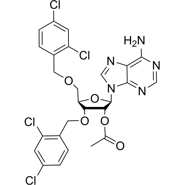 2'-O-Acetyl-3,5-bis-O-(2,4-dichlorobenzyl)adenosine – Figure 1 of 1