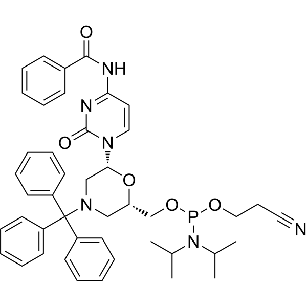 N-Trityl-N4-benzoyl-morpholino-C-5'-O-phosphoramidite – Figure 1 of 1