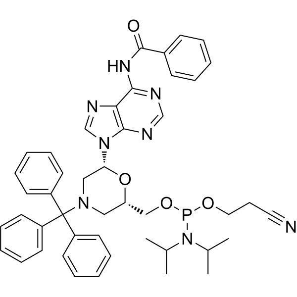 N-Trityl-N6-benzoyl-morpholino-A-5'-O-phosphoramidite – Figure 1 of 1
