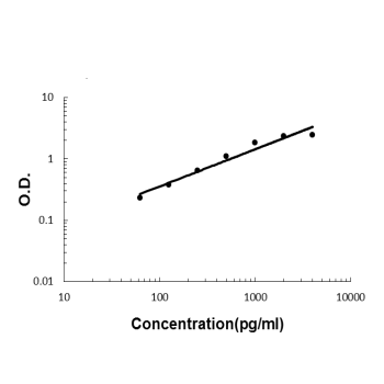 Sandwich ELISA - Recombinant human IL32 protein standard curve.

Use in combination with reagents from Human IL32 ELISA Kit EZ-Set (DIY Antibody Pairs) (EZ1599).