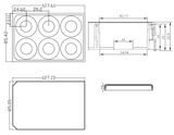 6 Micro-Well Glass Bottom Plates – P06-14 series dimension drawing, 14 mm micro-well