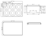 6 Micro-Well Glass Bottom Plates – P06-20 series dimension drawing, 20 mm micro-well