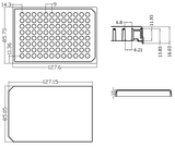 96 Well Glass Bottom Plates – P96-0-N, P96-1-N, P96-1.5H-N and P96-1.5P dimension drawing
